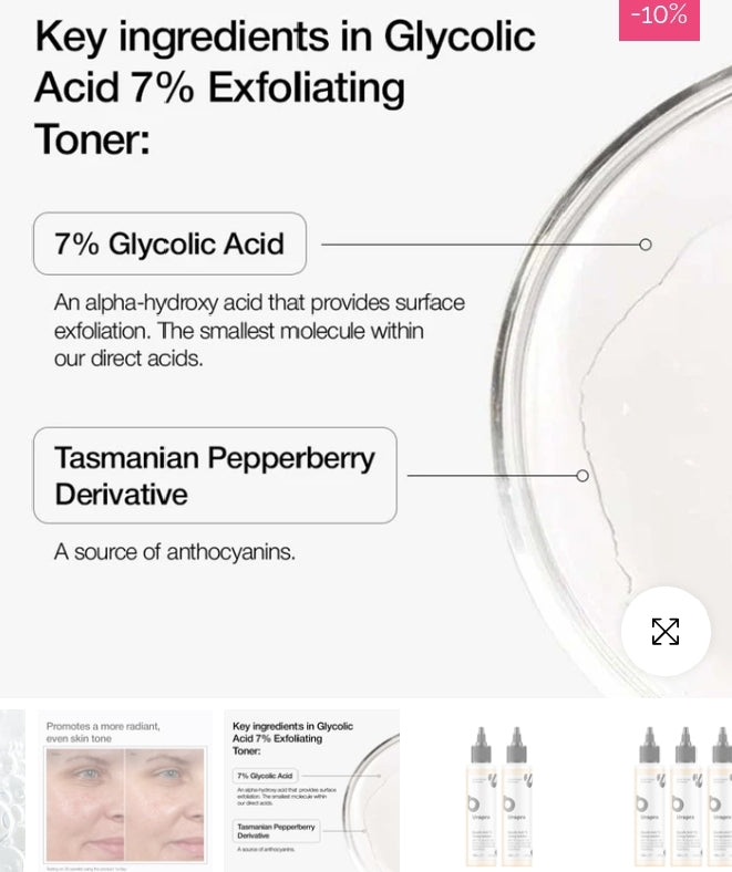Urapra glycolic Acid 7% Toning Solution