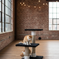 Three-Tier Black Cat Tree with Sisal Scratching Poles